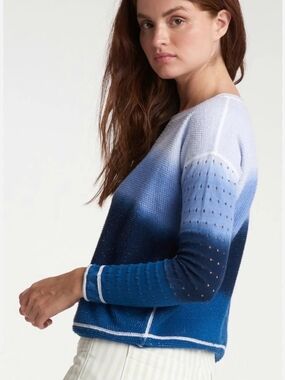 Lisa Todd Cotton Dye Ombre Perforated Sweater Size Small